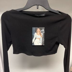 NWT Naked wardrobe long sleeve crop